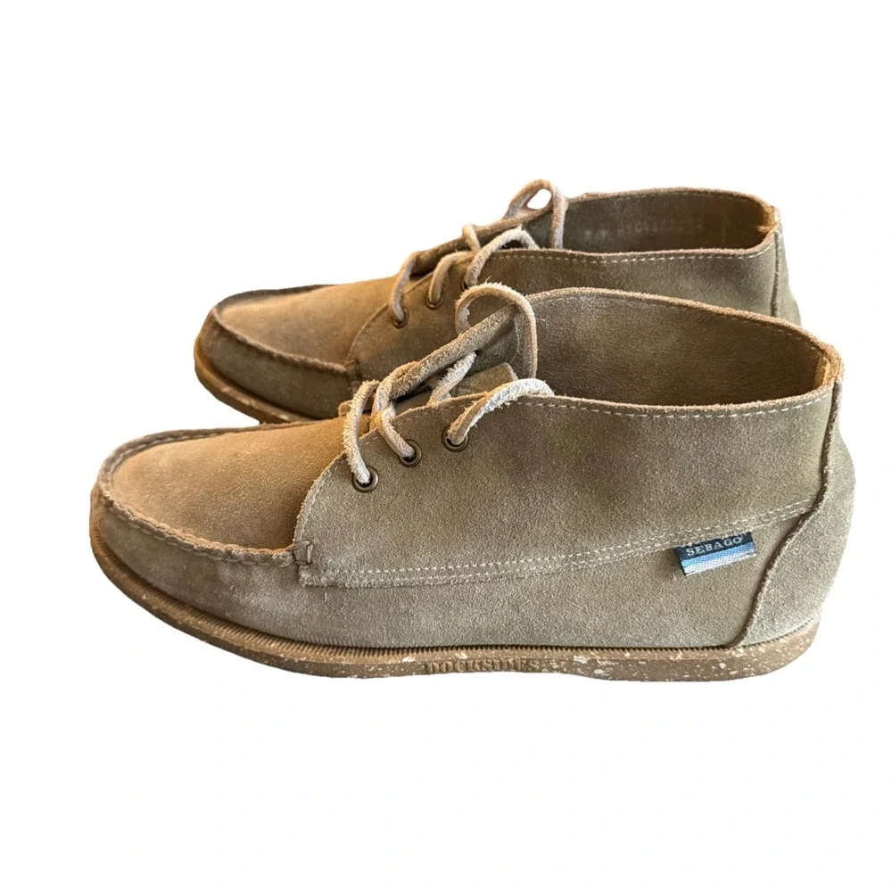 Sebago Dockside Men's Brown Sand Suede Lace Up Chukka Boots Size 9 Ankle - Picture 3 of 8